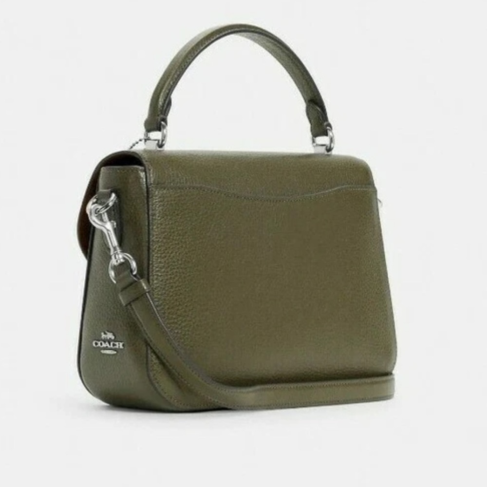 Coach Marlie Top Handle Leather Satchel/Shoulder Bag in Silver/Surplus - Picture 2 of 13
